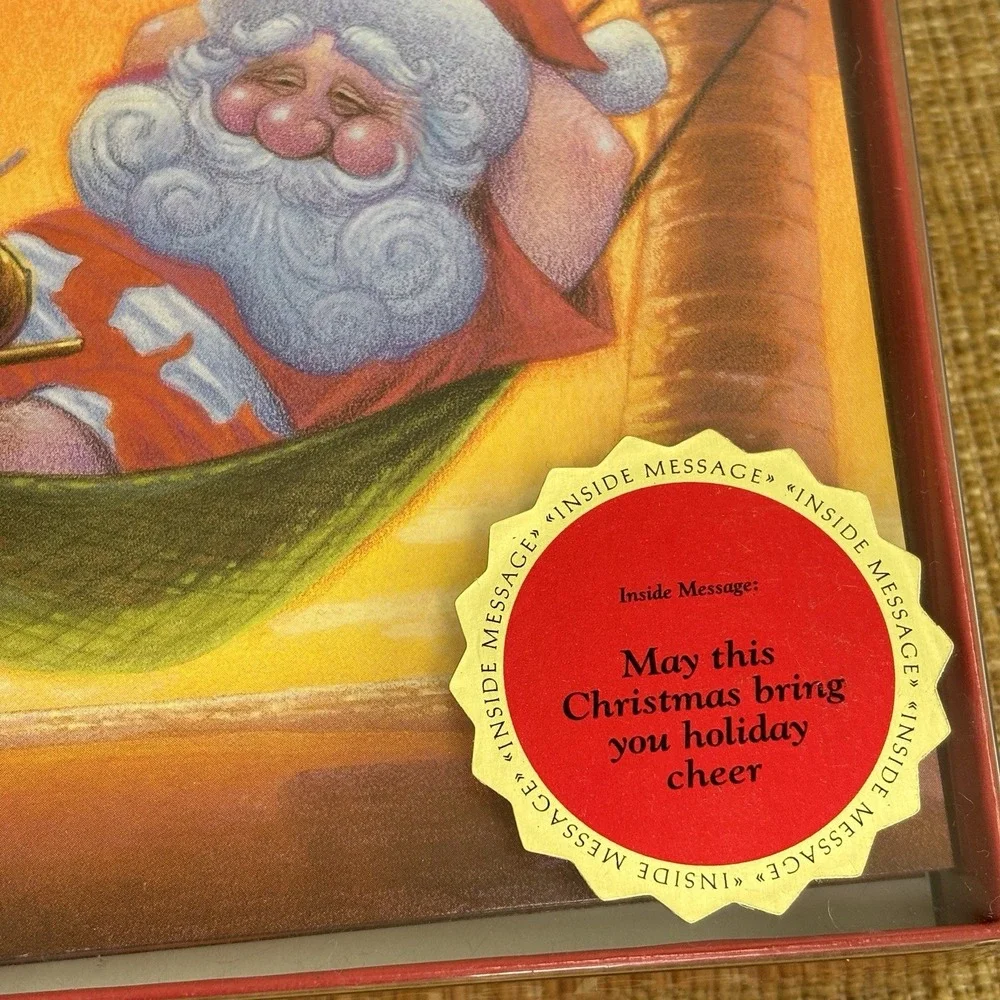 Vintage Mele‎ Kalikimaka Hawaiian Christmas Cards Santa Hammock Island Heritage